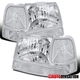 Fits 1998-2000 Ford Ranger Clear Lens Headlights+Corner Bumper Signal Lamps Pair