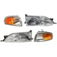 2pcs Left Right Clear Amber Headlights Corner For Toyota Camry 1995-1996