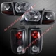 Black Headlights w/ Corner + Smoke Taillights for 1997-2002 Ford Expedition