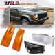 Fits 84-96 Jeep Cherokee Clear Corner Turn Signal Lights+Amber Side Marker Lamps