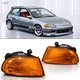 For 92-95 Honda Civic EG EJ1 EJ2 2Dr 3Dr Amber Corner Reflector Lights Pair