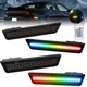 4PCS RGB Fender LED Side Marker Lights For Dodge Challenger 08-14 Charger 11-14