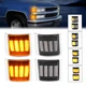 Sequential LED Corner Side Marker Lights Lamp For Chevy C/K 1500 2500 3500 94-98