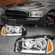For 06-10 Dodge Charger Chroem Housing Amber Corner Headlight Replacement Lamps