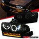 Fit 1998-2004 Chevy S10 Blazer Smoke Halo Projector Headlights+LED Bumper Lamps