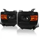Black Fits 2014-2018 Gmc Sierra 1500 2500Hd 3500Hd Projector Headlights Lamp L+R