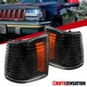 Corner Lights Fit 1993-1998 Jeep Grand Cherokee Black Parking Turn Signal Lamps