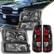 Headlights + Tail Brake Lights Set For 2003-2006 Chevy Silverado 1500 2500 3500