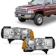 Left & Right Pair Headlight For 1999-2002 Dodge Ram 1500 2500 3500