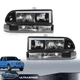 Fit For 1998-2005 Chevy Blazer S10 LED DRL Headlights Bumper Lamps