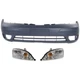 Bumper Cover + Headlight Set Halogen For 2005-2007 Ford Focus