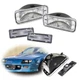 4PCS Clear Side Marker Turn Signal Light Bumper Lamps For Chevrolet Camaro 85-92