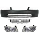 Bumper Cover Fascia Kit Front For Toyota Camry 2000-2001