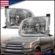 Halogen Headlight Set For 2000-04 Toyota Tundra LH and RH Regular Cab Access Cab