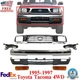 Front Bumper Chrome Steel Kit +Grille +Signal Lights For 1995-1997 Toyota Tacoma