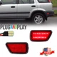 2x Red Lens Rear Bumper LED Strip Fender Side Marker Lights For 97-01 Honda CR-V
