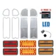69-70 Chevy & GMC Truck LED Clear Tail Park Light Lenses & Brake Module Set NH