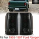 Pair Tail Lights For 1993-1997 Ford Ranger LED Black Rear Brake Lamps Smoke Lens