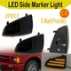LED Front Corner Side Marker Lights w/ Turn Smoked Lens For Chevy S10 1994-1997