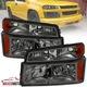 Smoke Headlights Fits 2004-2012 Chevy Colorado GMC Canyon Corner Signal Lamps