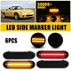 For 1989-2015 Mazda MX-5 LED Smoked Fender Amber Side Marker Signal Lights Set