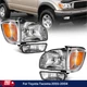 For 2001-2004 Toyota Tacoma Headlights Assembly Pair Chrome Housing+Bumper Light For 2001-2004 Toyota Tacoma Headlights Assembly Pair Chrome Housing+Bumper Light