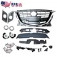 For Mazda 3 2014-2016 Grille Upper Bracket/Fog Light Bezels/Tow Hook Hole Cover 