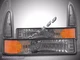 99-2004 Ford Excursion F250/350 Super Duty Smoke Front Bumper w/ Corner Lights  