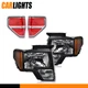 Black Headlights & Red Tail Lights Brake Lamps Fit For 2009-14 Ford F150 Pickup 