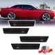 Smoked Bumper Side Marker Light Covers for 08-14 Dodge Challenger Front And Rear