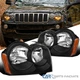 Black Fits 2005-2007 Jeep Grand Cherokee Headlights L+R Head Lamps Pair Assembly