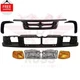 Fits 1995-1997 Ford Ranger Black Grille + Molding + Headlight Kit + Header Panel