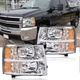 For 2007-2014 Chevy Chevrolet Silverado 1500 Pair Chrome Headlights Assembly New For 2007-2014 Chevy Chevrolet Silverado 1500 Pair Chrome Headlights Assembly New