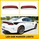 2Pcs Rear Bumper LED Side Marker Lights Lamps For 2015-2022 Dodge Charger Smoked
