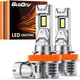 GloDrv H11 H8 H16 LED Fog Light Kit 6000K White Lamp Bulbs 16000LM 60W One Pair