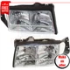 Headlights Set of 2 pc left & right w/ bulb for 1997-1999 Cadillac DeVille