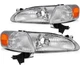 Reflector Pair Chrome Housing For 1998-00 Toyota For Corolla Headlight Assembly