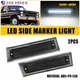 For Chevy GMC Suburban 1981-1991 Smoke White LED Front Bumper Side Marker Lights