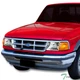 Topline For 1993-1997 Ford Ranger Chrome Housing Crystal Headlights Lamp Pair KS