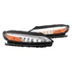 For Jeep Cherokee 14-18 Black/Chrome Amber/Clear LED Turn Signal/Parking Lights