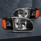 For 2000-2004 Toyota Tundra Regular/Access Cab Headlights Black Housing