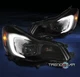 For 2012-2015 Subaru Impreza LED Tube Projector Headlights Headlamps Black/Smoke