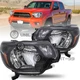 Headlights Assembly For 2012-2015 Toyota Tacoma TRD Black Amber Corner Lamp Pair