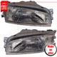 Headlights set MI2502114 MI2503114 2 pieces for 1997-2001 Mirage LS Sedan
