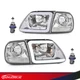 Fit For 09-14 Ford F150 F-150 Truck LED DRL Projector Headlights Chrome Clear 