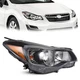 For Subaru Impreza XV Crosstrek 2012-2015 Black Right Side Headlight w/ bulbs