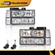 Headlights Fits For 1994-1999 GMC C10 C/K 1500 2500 Sierra Yukon Clear Headlamps