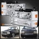 Fits 1988-1993 Chevy GMC C10 C/K Sierra Yukon Headlights+Corner+Bumper Lamps