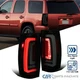 Black/Smoke Fits 2007-2014 Chevy Tahoe Suburban LED Tail Light Sequential Signal