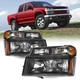 For 2004-2012 Black Chevy Colorado GMC Canyon Headlights Assembly+ Bumper Lamps For 2004-2012 Black Chevy Colorado GMC Canyon Headlights Assembly+ Bumper Lamps